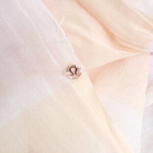 Lulu Lemon Airy light cover up scarf/wrap Pink/orange with tassles